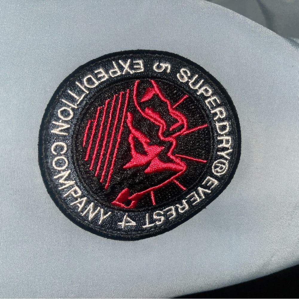 Superdry Black Everest Parka with Silver Accents